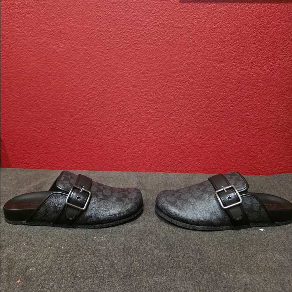 Coach Dark Brown Monogram Clogs - Picture 6 of 8